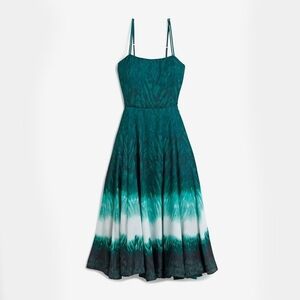 White House Black Market Teal Gradient Midi Dress